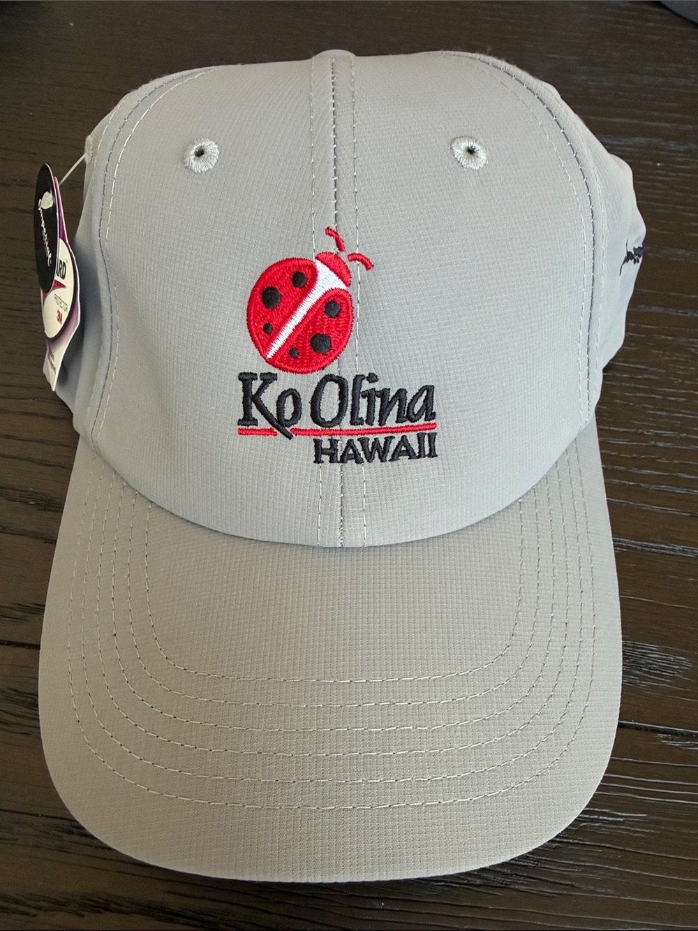Ko Olina Hawaii Gray Baseball Cap with Red Ladybug Logo